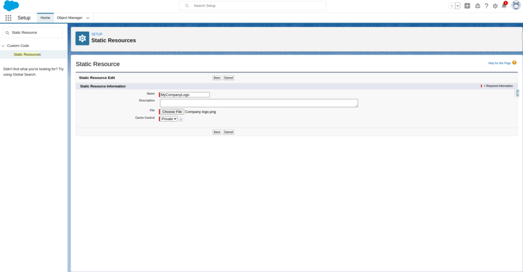 step 2 To Create Static Resource