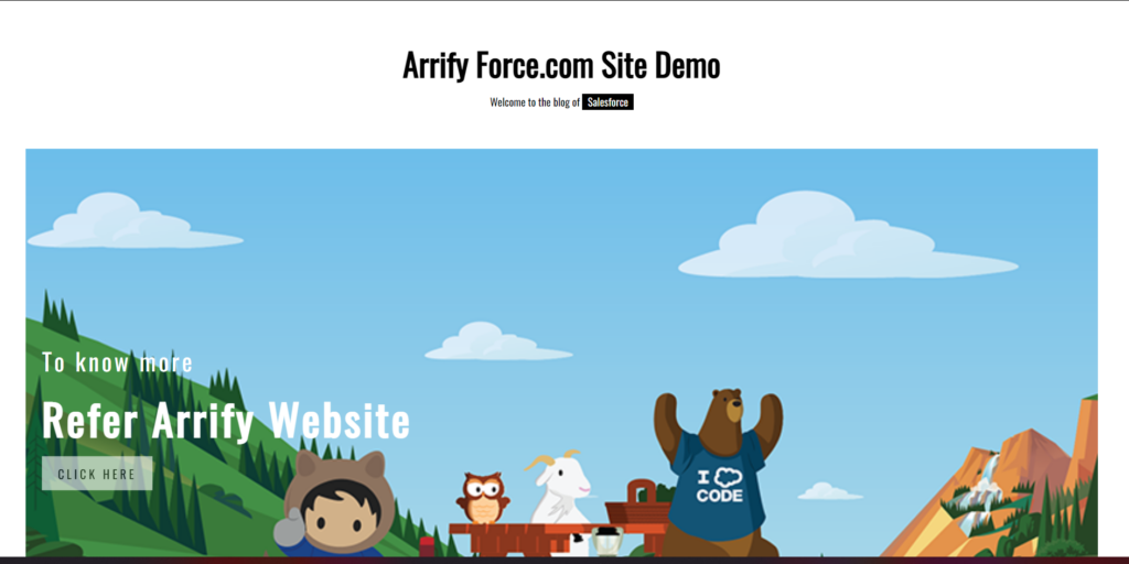 Salesforce site demo