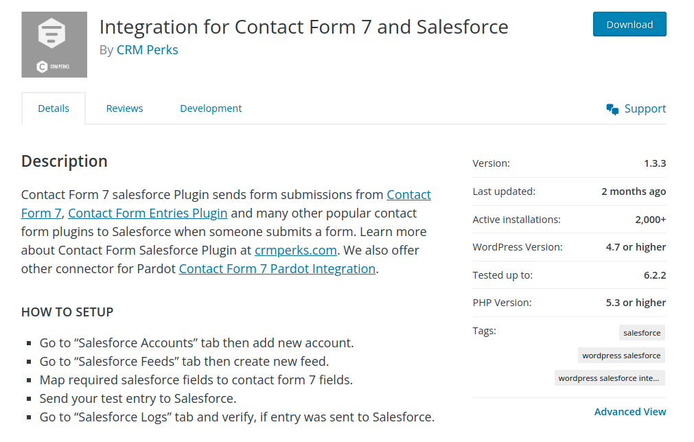 Integration for Contact Form 7 and Salesforce