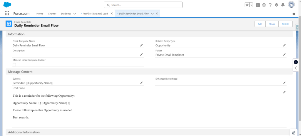 salesforce Lightning Email Templates
