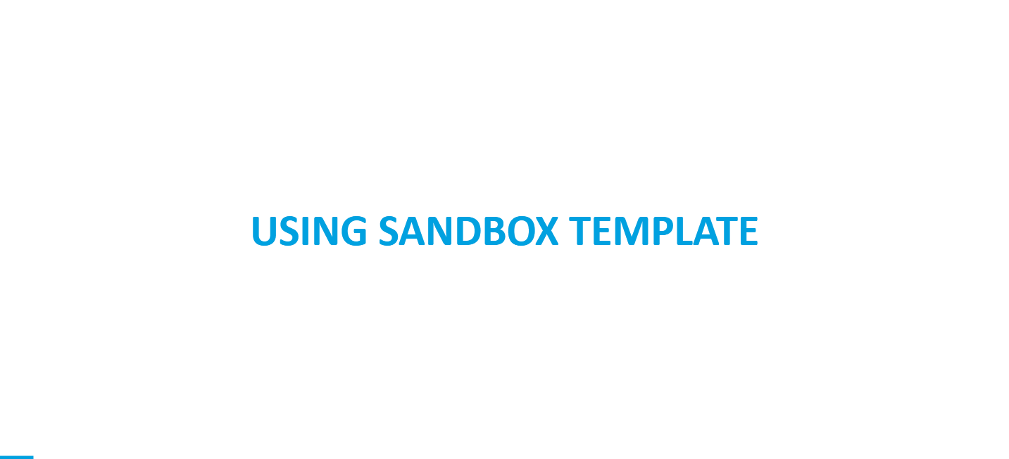 salesforce sandbox template