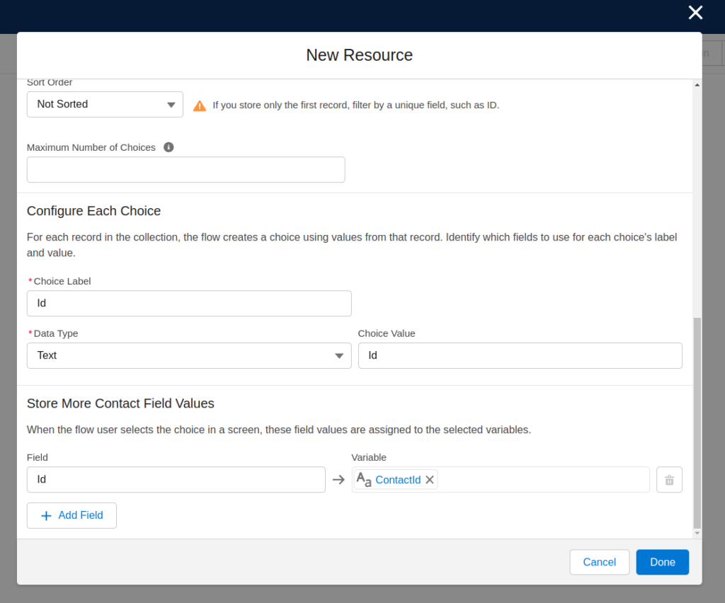 Assign variable values from record fields