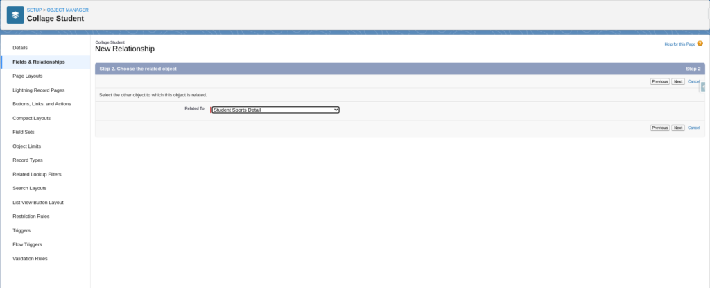 Choose Related Object