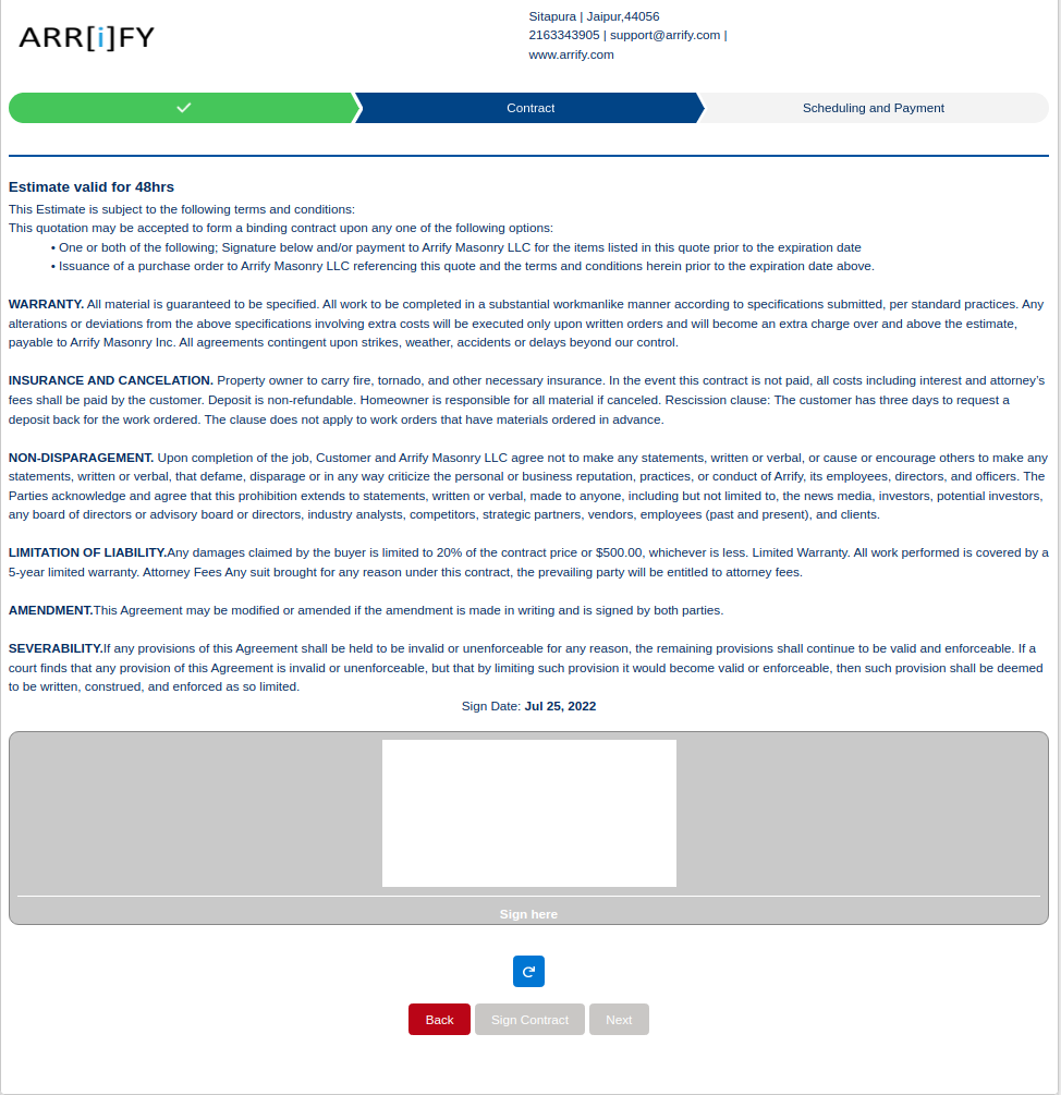 e-sign in Salesforce with contract