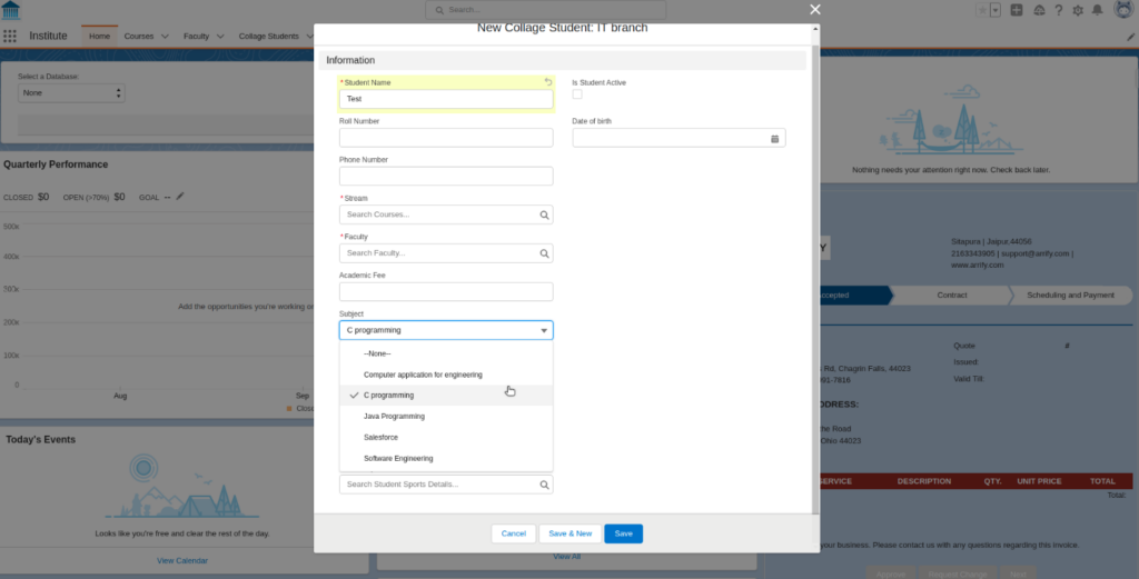 Showing subject based on stream