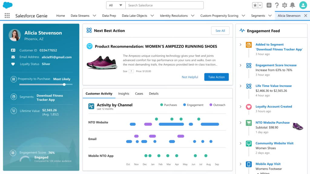 Unified profile - Salesforce Genie