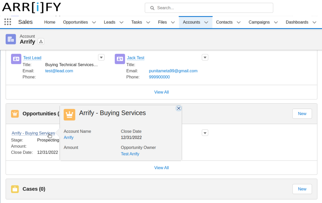 To assign product to an account, open account's opportunity